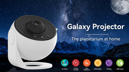 Night Light Galaxy Projector Starry Sky Projector 360° Rotate Planetarium