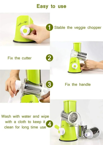 Vegetable Cutter & Slicer Manual Kitchen Cheese Chopper Machine Shredder