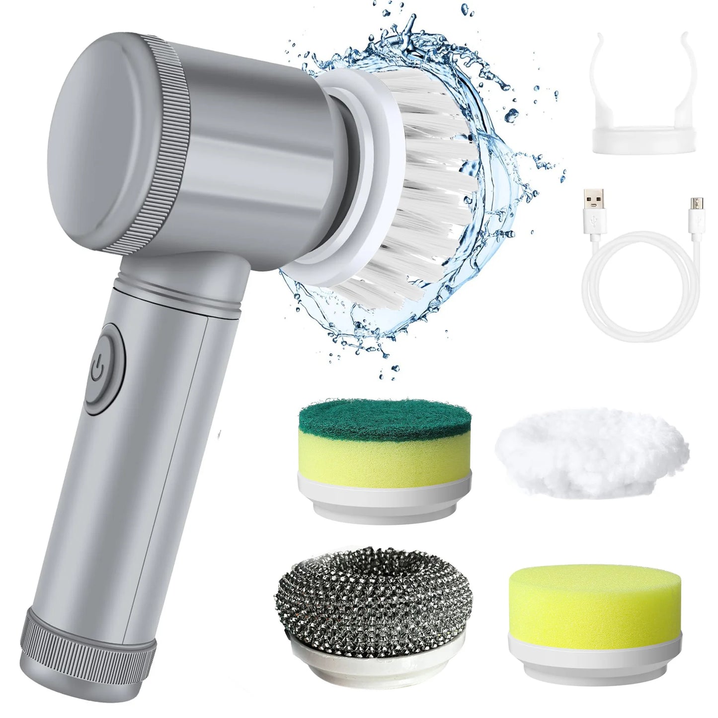 Powerful Electric Cleaning Brush Spin Scrubber Brush Deep Cleaning  Kitchen