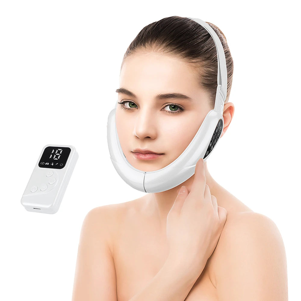 Rechargeable V Face Massager, Portable Facial Massage Device, LED Display