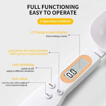 Electronic Kitchen Scale LCD Digital Measuring Food Flour Digital Spoon Scale