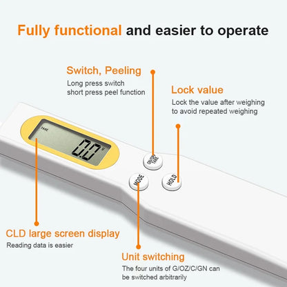 Electronic Kitchen Scale LCD Digital Measuring Food Flour Digital Spoon Scale