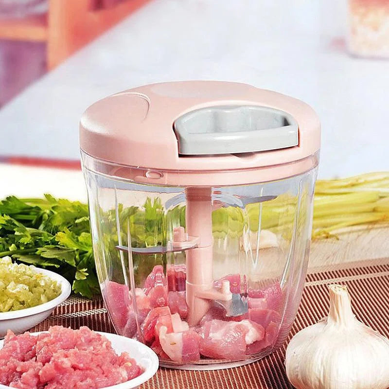 Manual Meat Mincer Garlic Chopper Rotate Garlic Press Crusher Vegetable