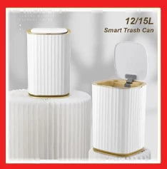 Automatic Sensor Trash Can Fashionable Roman Striped Bathroom Toilet