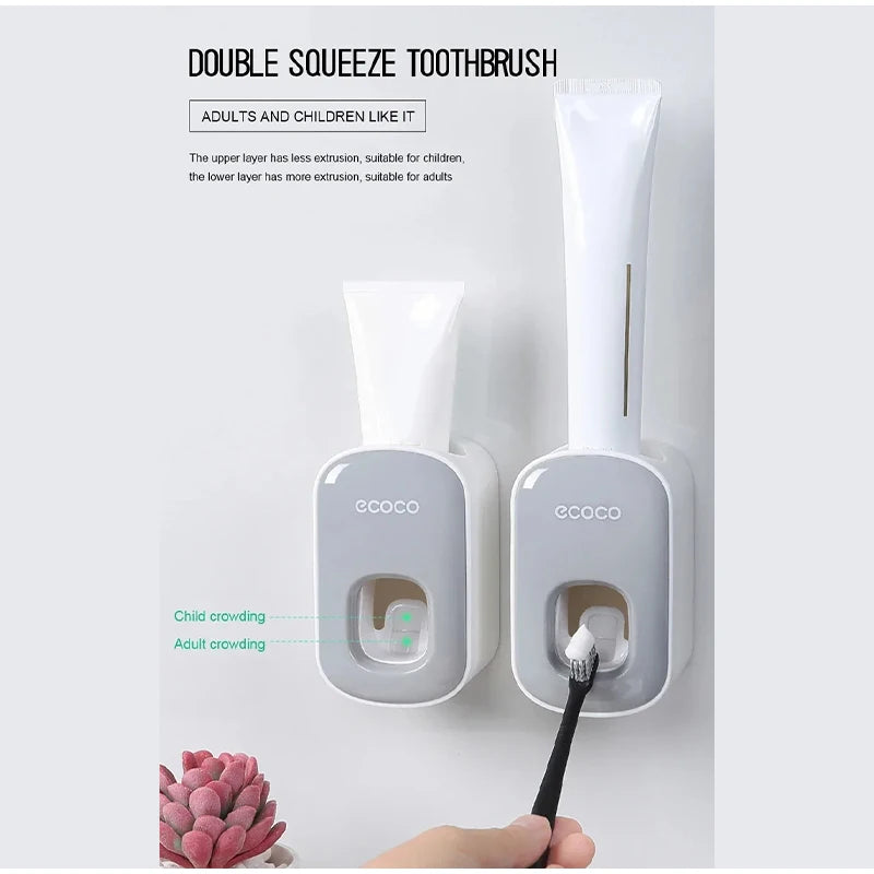 Automatic Toothpaste Dispenser No Nail Bathroom Toothpaste Squeezer