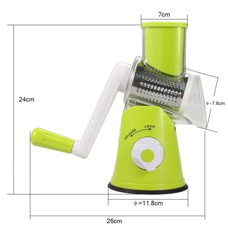 Vegetable Cutter & Slicer Manual Kitchen Cheese Chopper Machine Shredder