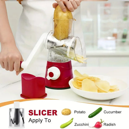 Vegetable Cutter & Slicer Manual Kitchen Cheese Chopper Machine Shredder