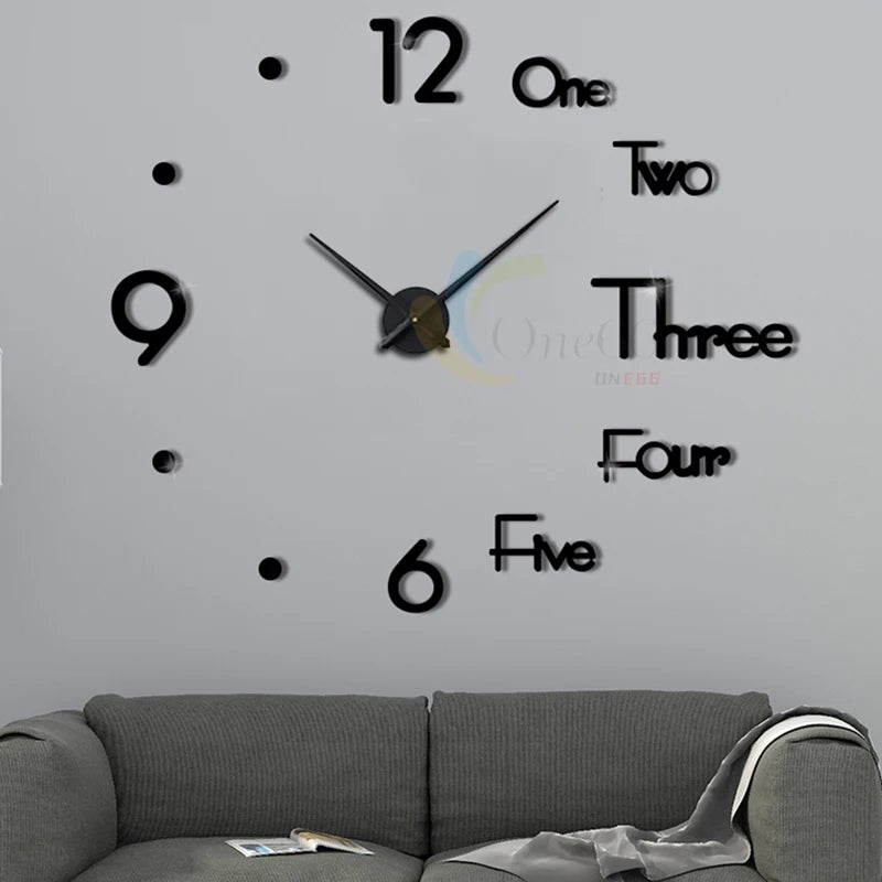 Fashion Modern Design Wall Clock 3D DIY Quartz Clocks Watches Acrylic