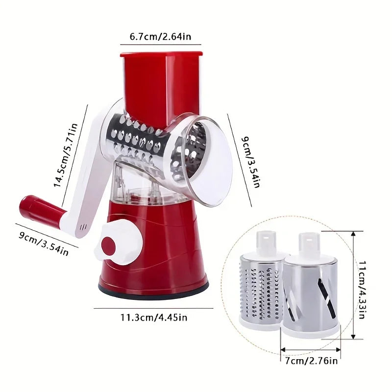 Vegetable Cutter & Slicer Manual Kitchen Cheese Chopper Machine Shredder