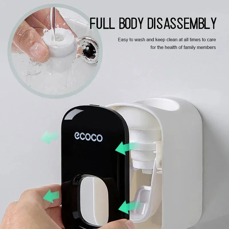 Automatic Toothpaste Dispenser No Nail Bathroom Toothpaste Squeezer