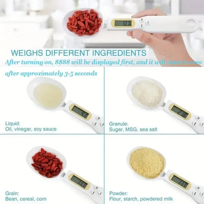 Electronic Kitchen Scale LCD Digital Measuring Food Flour Digital Spoon Scale