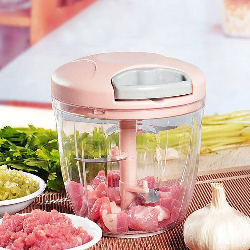 Manual Meat Mincer Garlic Chopper Rotate Garlic Press Crusher Vegetable