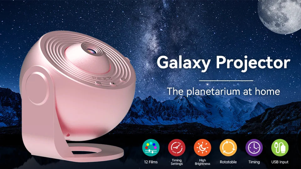 Night Light Galaxy Projector Starry Sky Projector 360° Rotate Planetarium