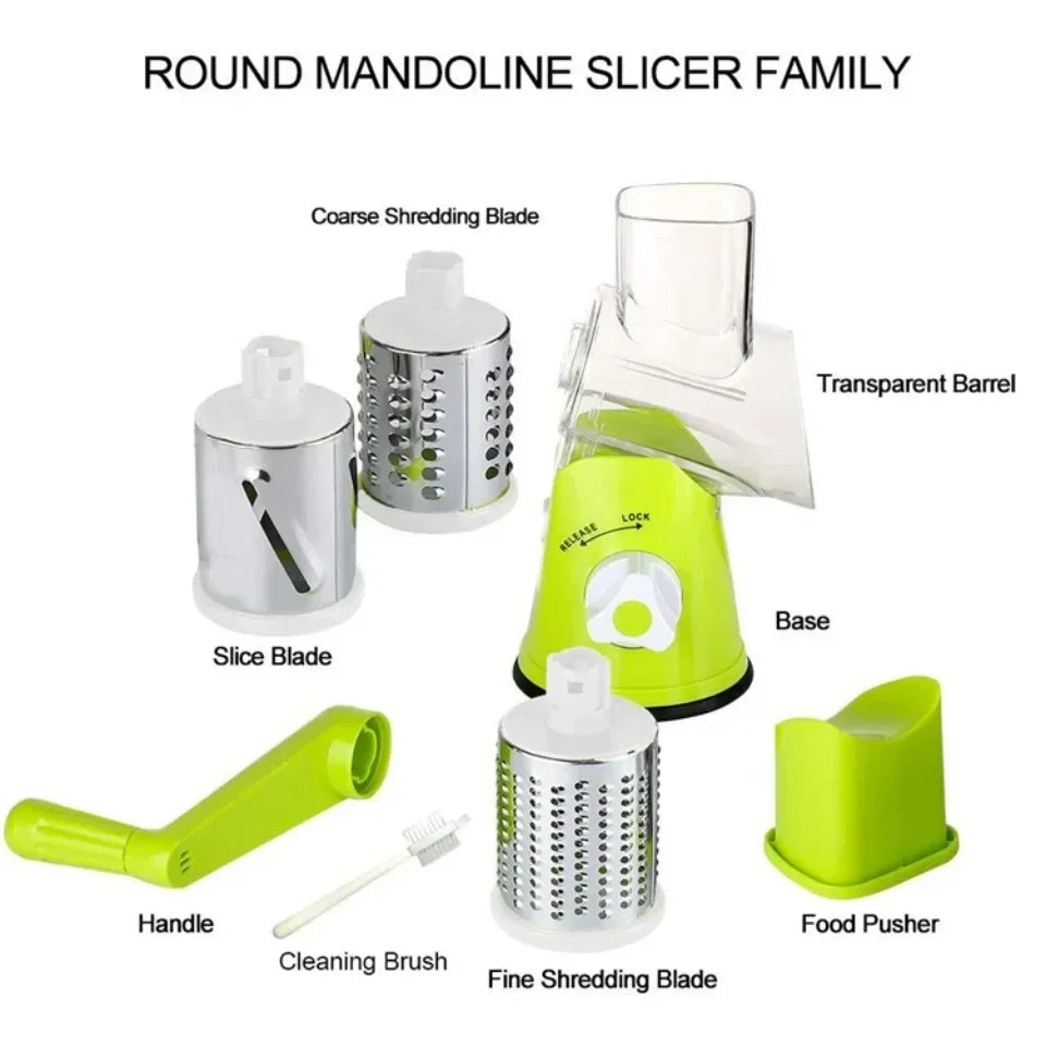 Vegetable Cutter & Slicer Manual Kitchen Cheese Chopper Machine Shredder