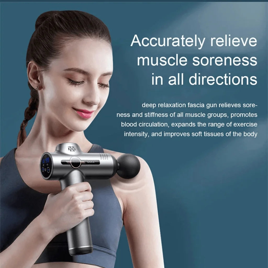 Portable Fascia Gun Vibration Massage Gun For Body Neck Back Deep Muscle