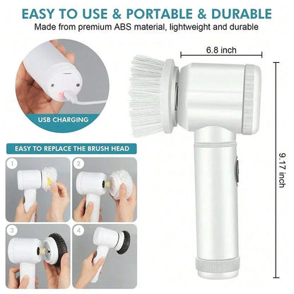 Powerful Electric Cleaning Brush Spin Scrubber Brush Deep Cleaning  Kitchen