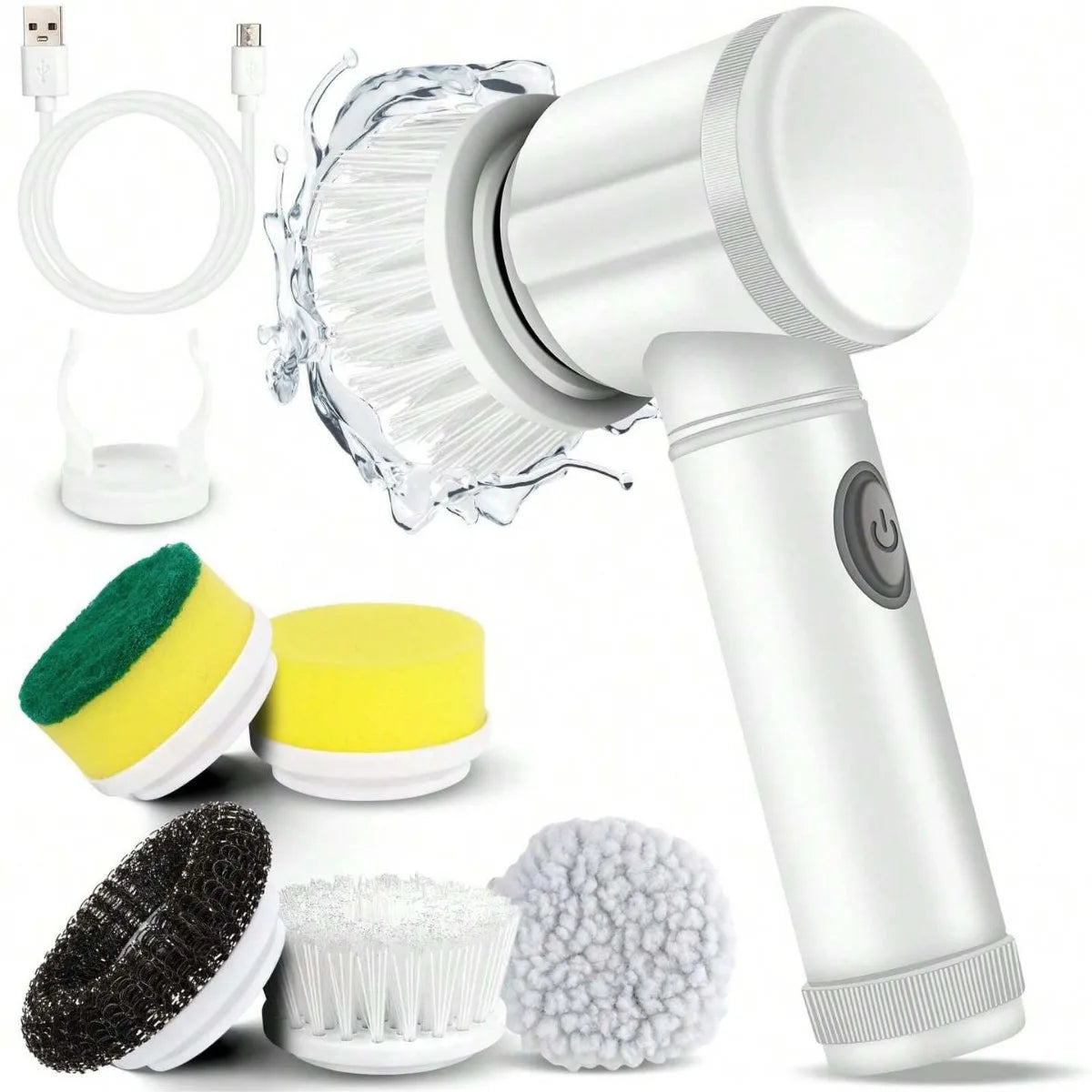 Powerful Electric Cleaning Brush Spin Scrubber Brush Deep Cleaning  Kitchen