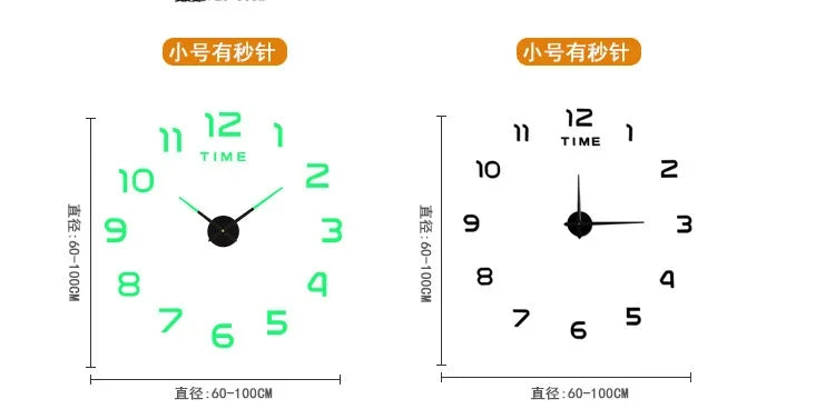 Fashion Modern Design Wall Clock 3D DIY Quartz Clocks Watches Acrylic